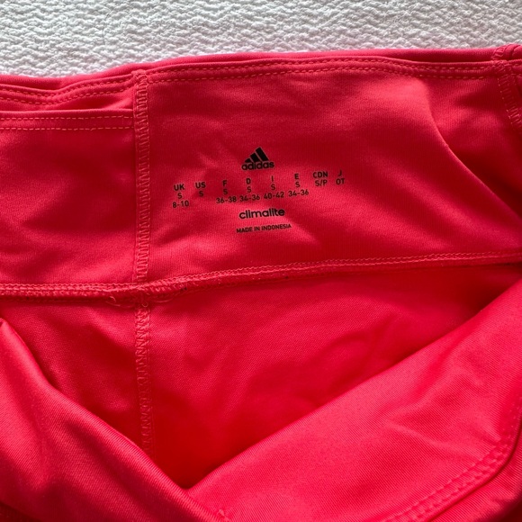 Red Adidas Crop Leggings - Picture 4 of 4